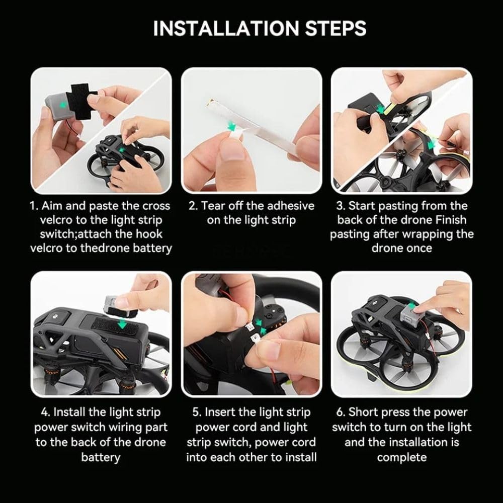 Led Light Strap For DJI Avata Waterproof Lamp Belt 3 Modes Night Flying Accessories