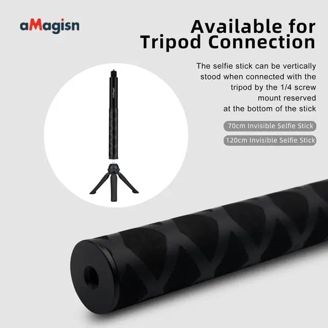 Amagisn Invisible Selfie Stick for DJI,Insta360 One X3/ X2, Gopro, SjCam