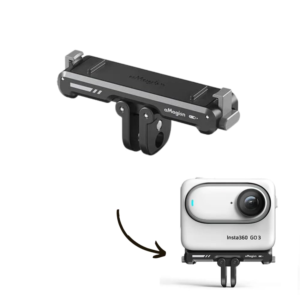 Amagisn Magnetic Quick Release Mount for Insta360 Go 3 Bracket Adapter Camera Accessories