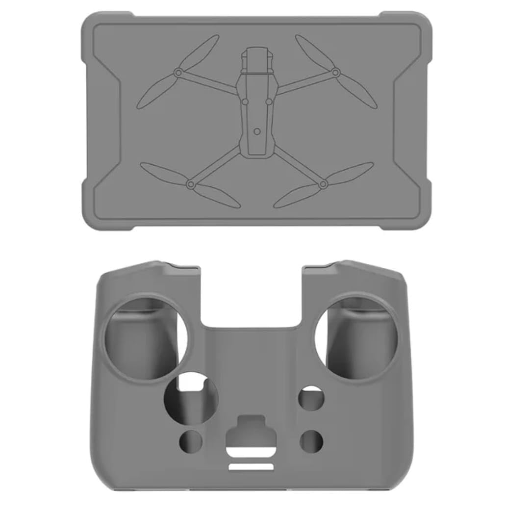 Silicone Cover For DJI Mavic 4 pro Rc pro 2 Remote Controller Cover & Screen Protector (Grey, Combo)