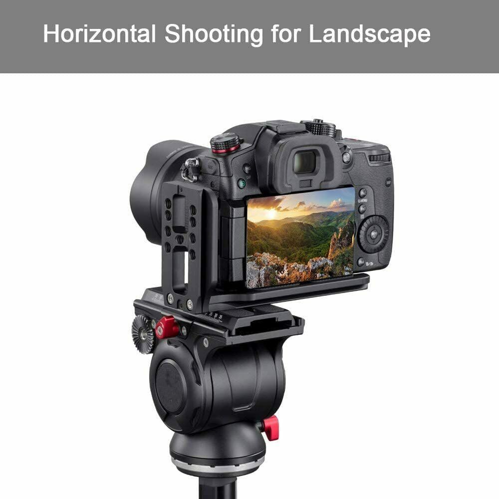 Base Mount L-Shaped Vertical & Horizontal Quick Release Plate For DJI Ronin RS 4, RS 3, RS 2, RSC Gimbal, Sony & Canon Cameras