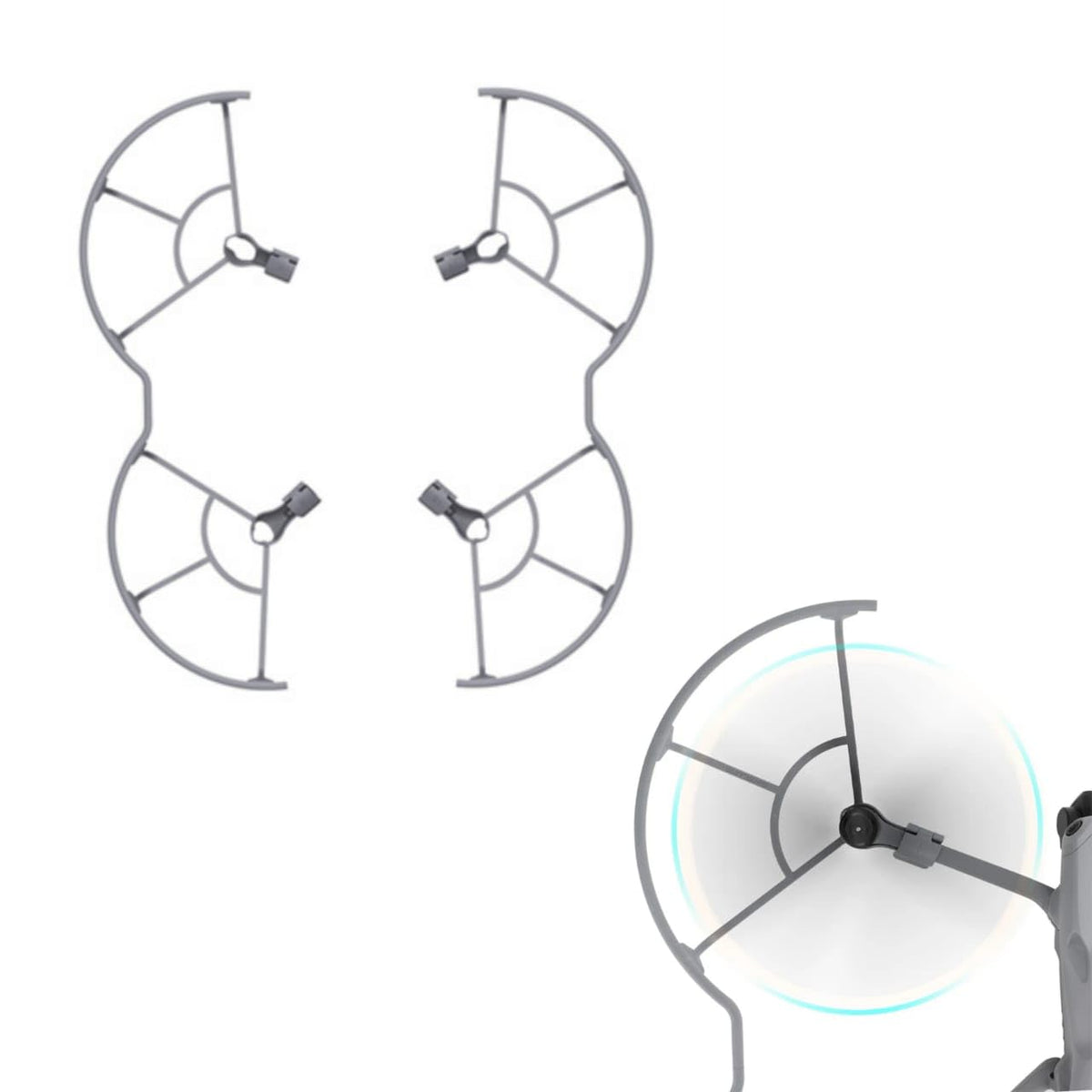 Integrated Propeller Guard for DJI Air 3 / 3S with Wing Scratch Protection