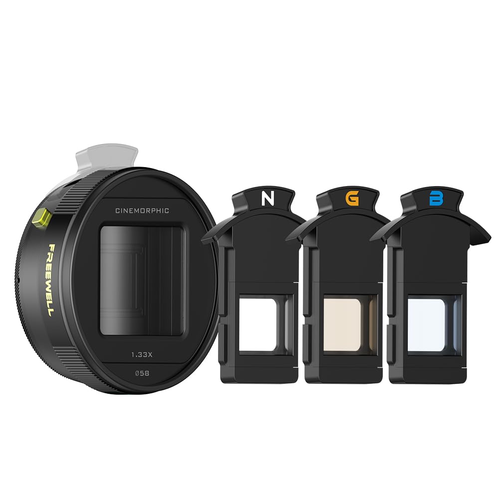 Freewell 1.33x Anamorphic Lens, 3-in-1 Streak, for 17mm Phone Cases