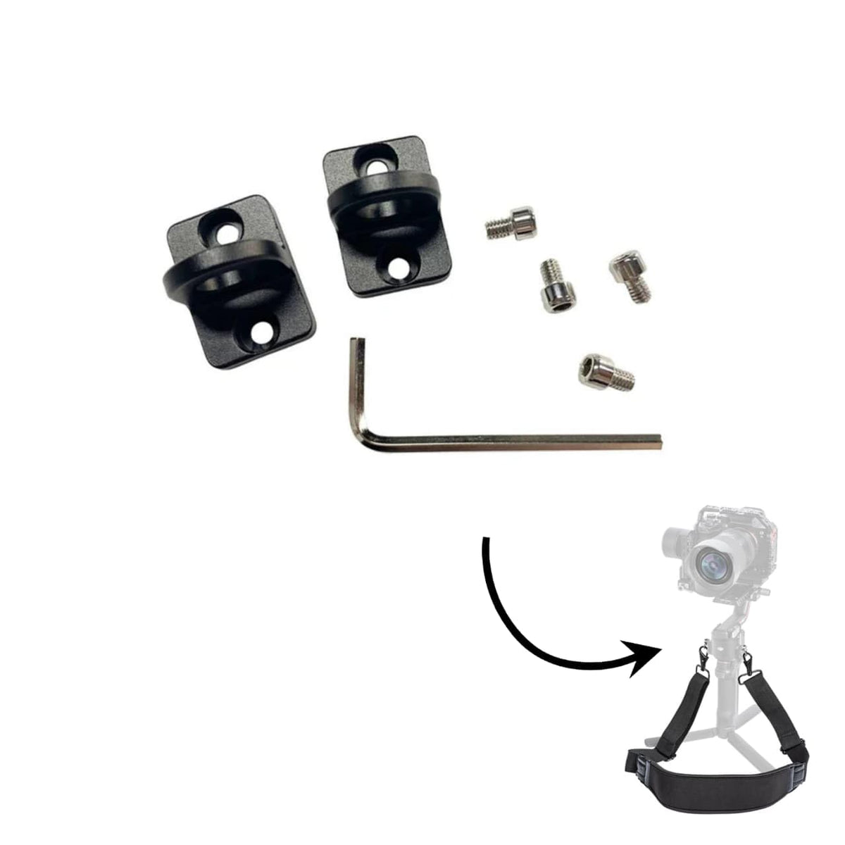 Aluminium Neck Strap Hook Mount for DJI Ronin RS 2, RSC 2, Ronin SC/S