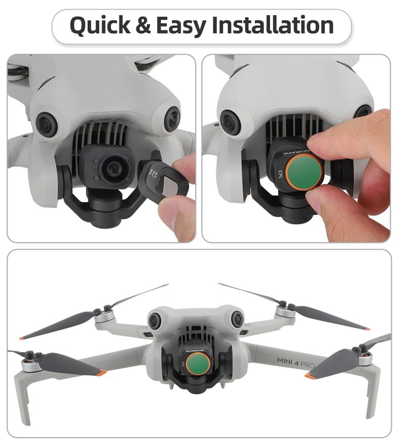 ND8, ND16, ND32, ND64 Filter Set for DJI Mini 4 Pro