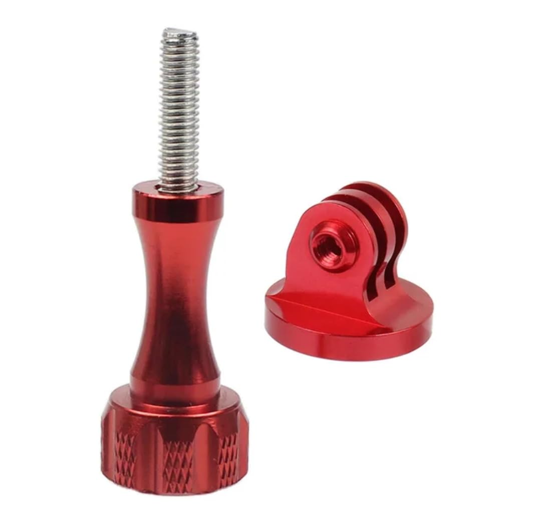 Aluminum Screw Tripod Mount Adapter+Screw nut For Gopro Hero, Sjcam Xiaomi, Yi, DJI Osmo Action Camera Accessories (Blue)