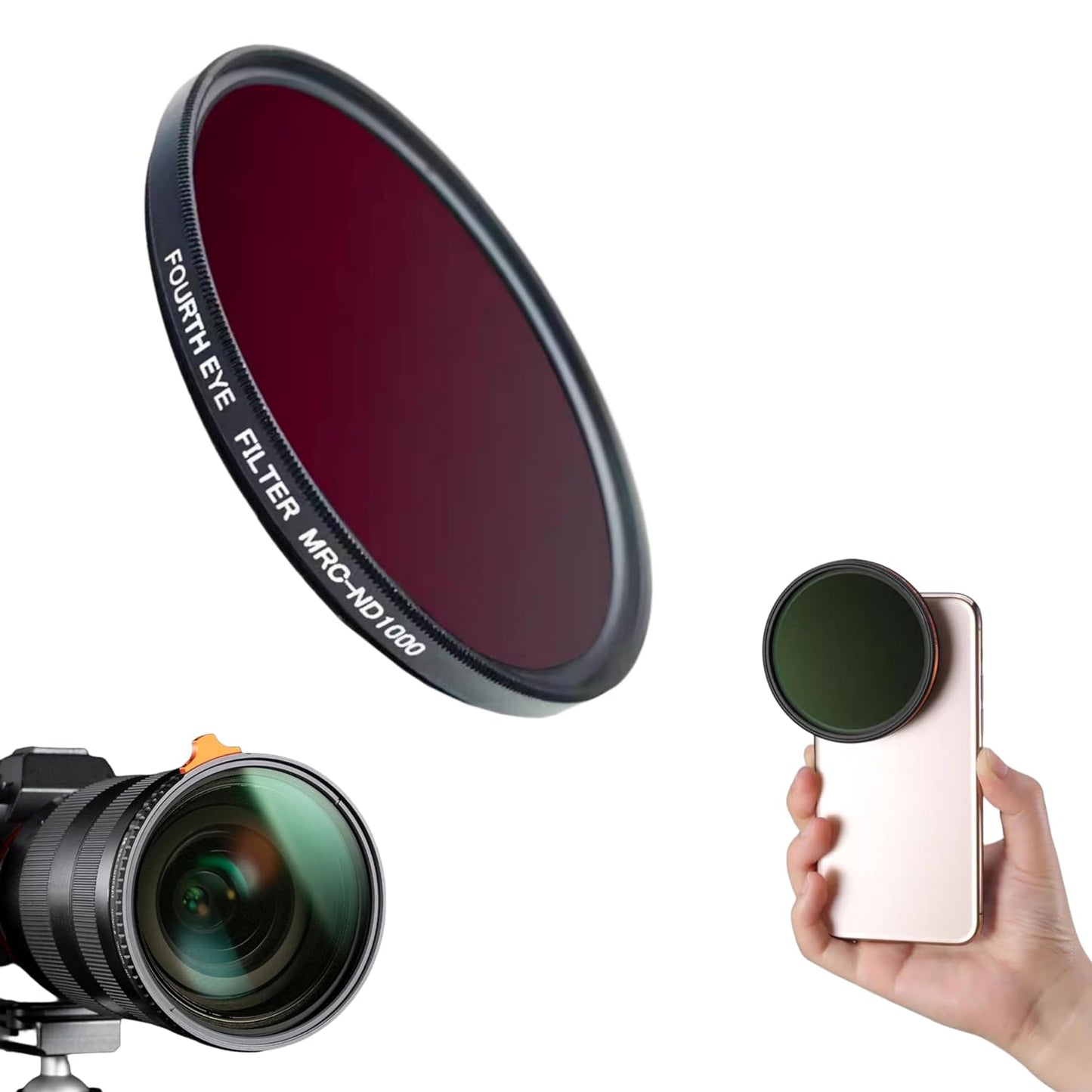 58mm Nd1000 Filters For oneplus12, iPhone 14/15/16 pro & pro max, Xiaomi 14 Mobile Cover, DSLR Camera Lens Filter
