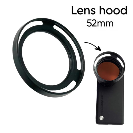 52mm Lens Hood For iPhone 13/14/ 15 & Plus Mobile Cover, DSLR Camera Lens Protector