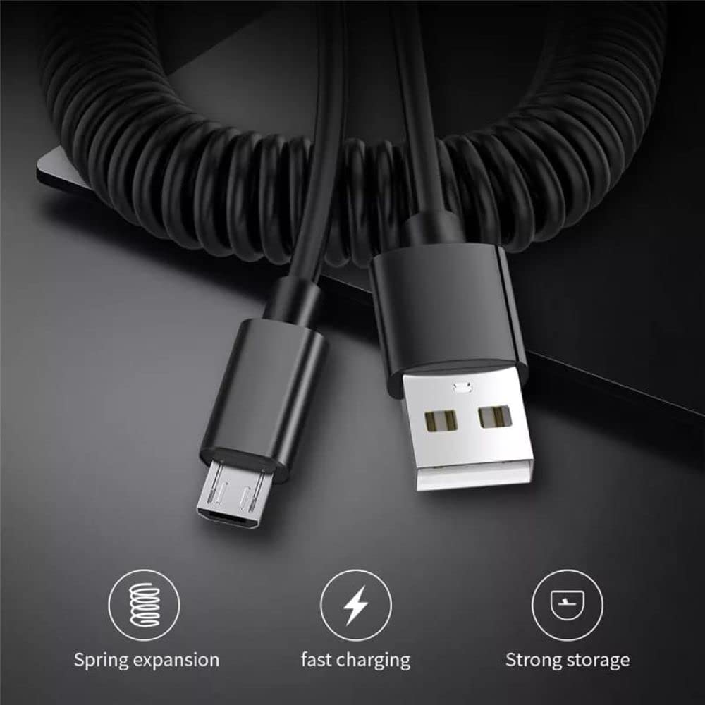 Spring Data Cable for DJI Phantom 4 and 3 Remote Controller (USB to Micro) (view 4)