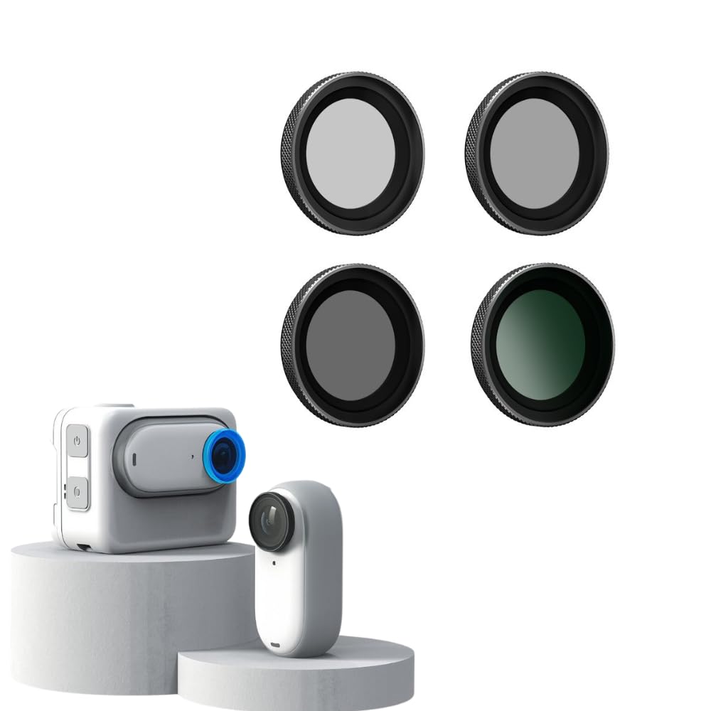 Amagisn Nd Filters 4 in 1 Set for Insta360 Go 3 & Go 2 Camera ND8/ ND16/ ND32/ ND64 Premium Lens Filter Set Accessories