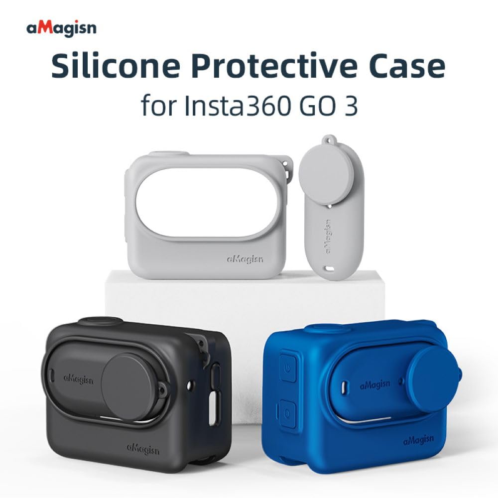 Silicone Protective Cover with Lanyard for Insta360 Go 3