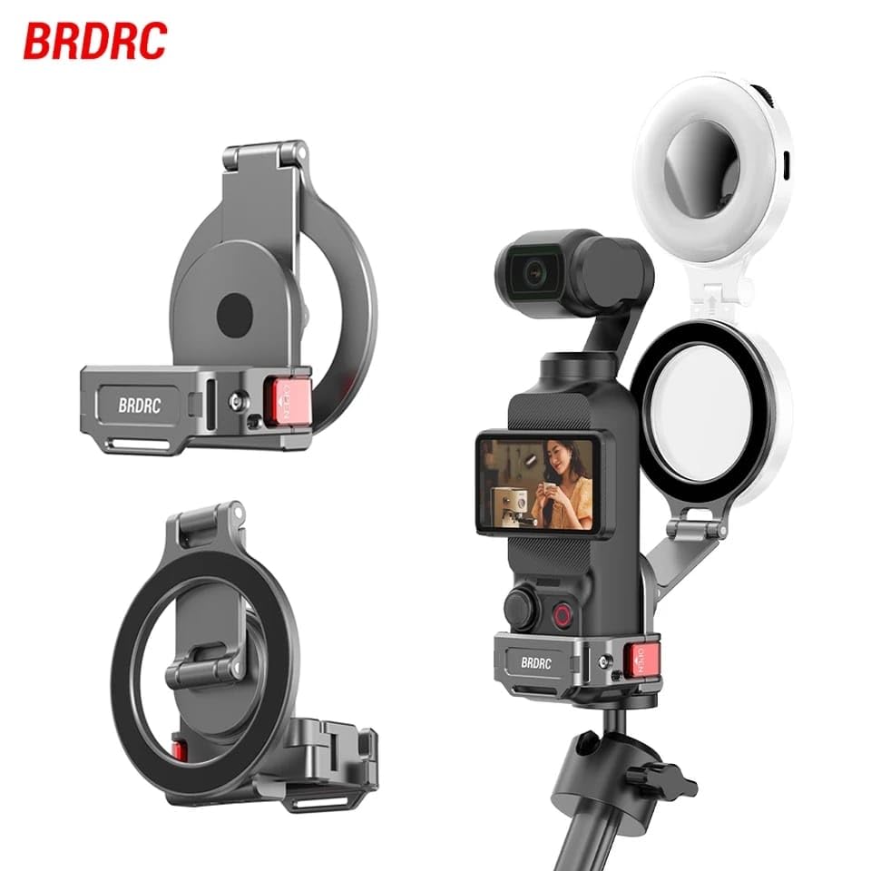 GetZget® Magnetic Expansion Bracket Mount For DJI Osmo Pocket 3 for Magsafe, Pocket 3 Accessories Expansion Adapter,Aluminium Magnet Teleprompter Holder Desktop Camera Accessories