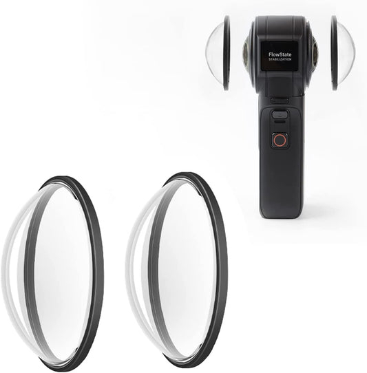 Premium Protector Lens Guards for Insta360 ONE RS 1-Inch 360 Edition with Silicone Lens Cover Cap Accessories