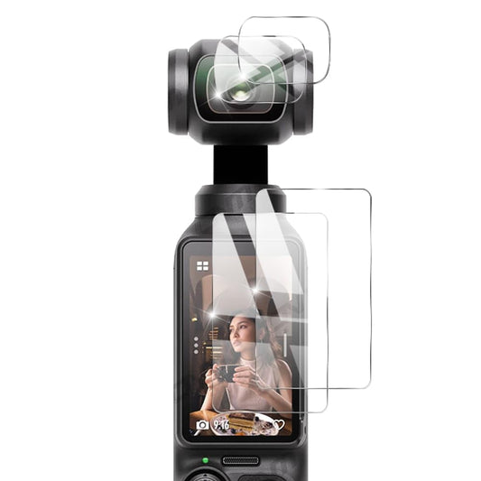 Tempered Glass For Dji Osmo Pocket 3 Camera Screen and Lens Protector 9H hardness 2.5D Arc Edge HD Scratch Guard