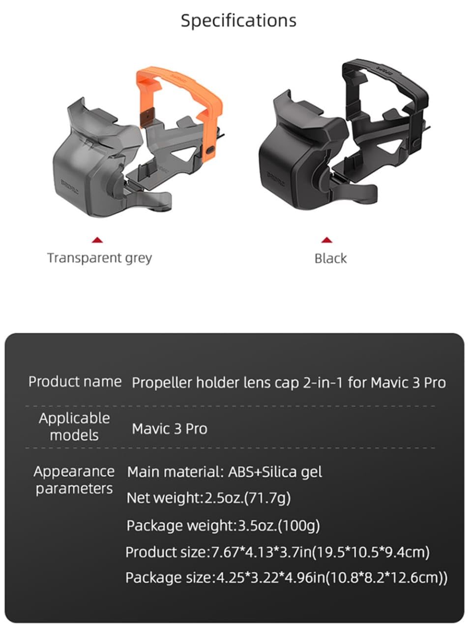 Propeller Holder And Gimbal Cover Cap For DJI Mavic 3 Pro Protective Accessories
