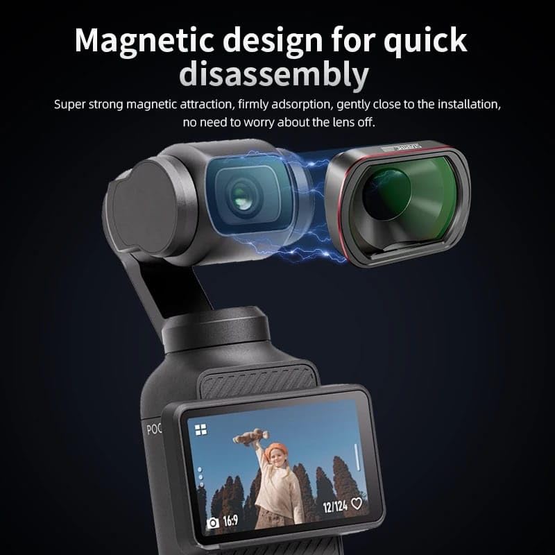 10x Macro Lens Clear Magnetic Optical Glass For DJI Osmo Pocket 3 Camera Filter Accessories