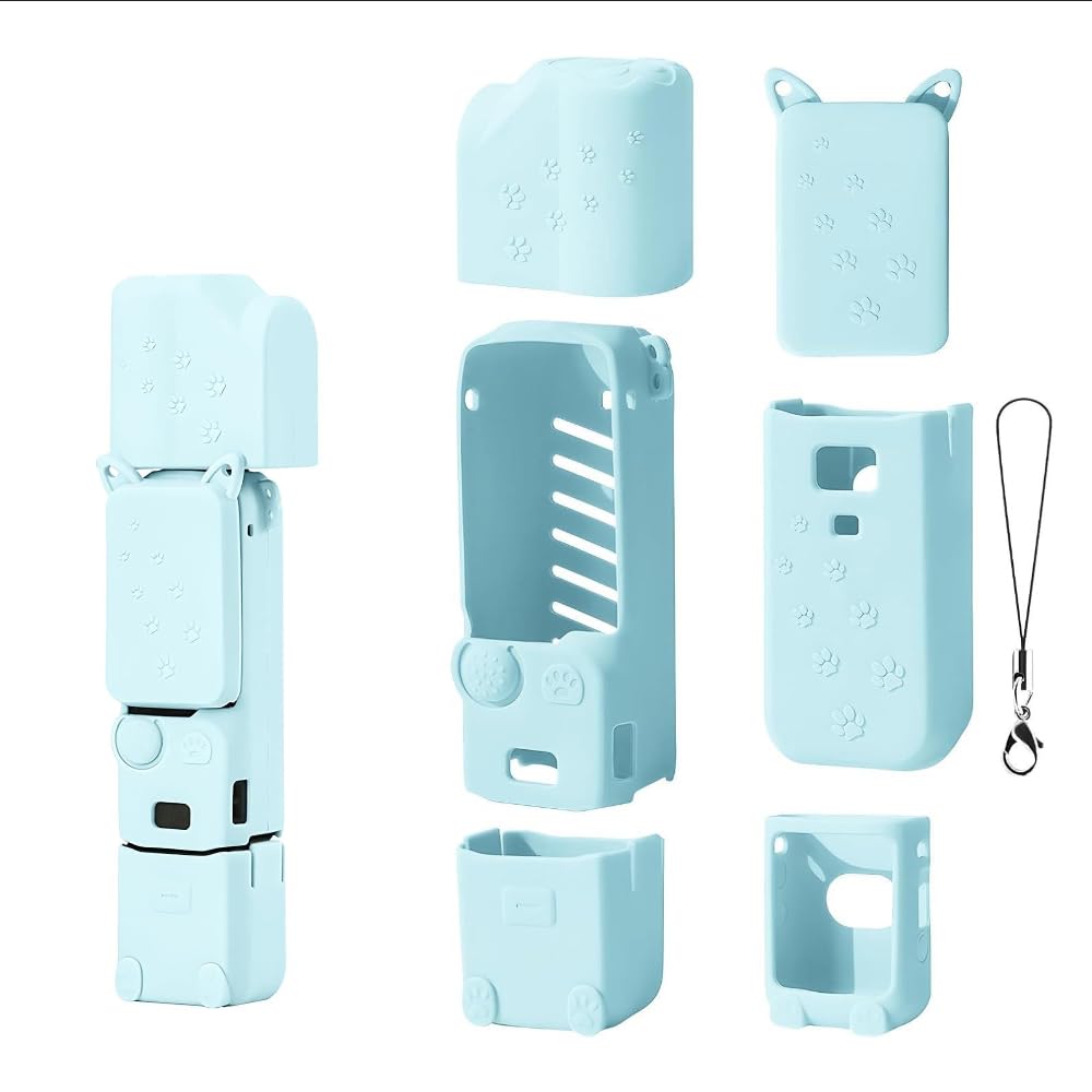 Silicone Cover for DJI Osmo Pocket 3 Creator Combo Camera & Accessories Scratch Protector Cover (Sky Blue)