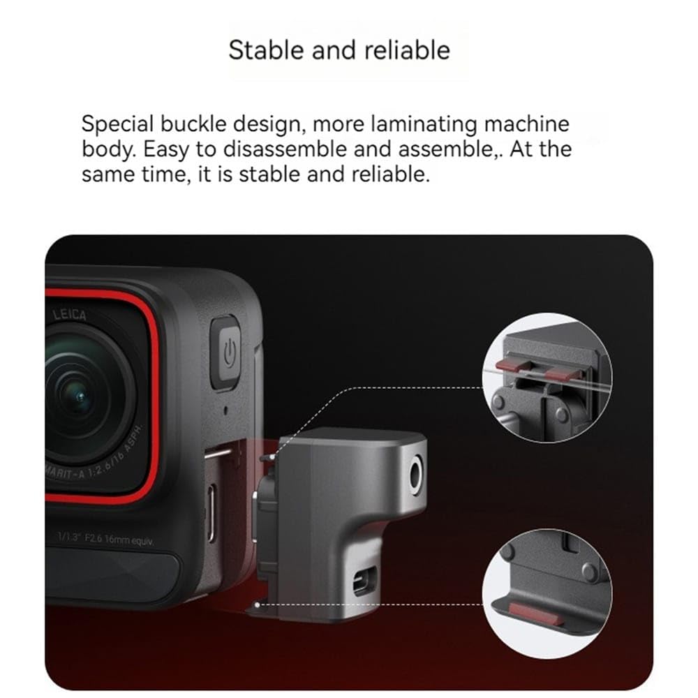 2 in 1 Microphone Adapter for Insta360 Ace/Ace Pro/Ace Pro 2 Mic and Charging adapter