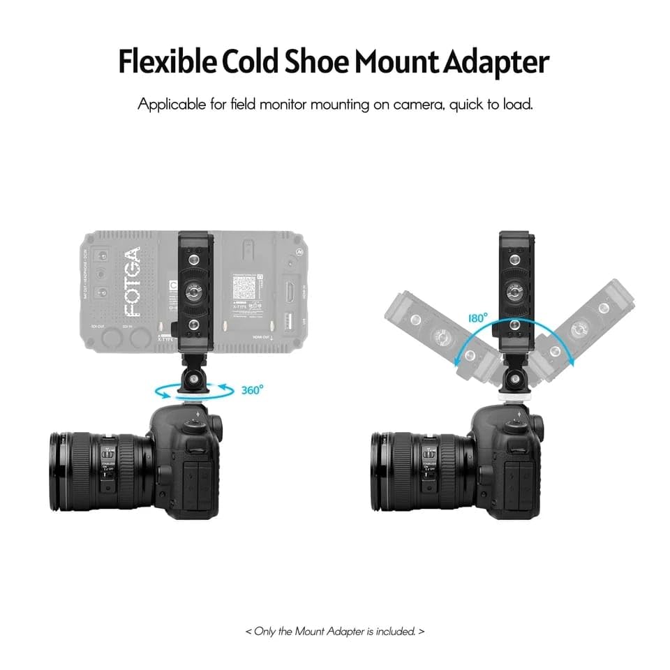 Adjustable Rotatable Mini 1/4 Screw Hot Shoe Mount for DSLR Camera, Tripod, Moniter, Mic, Flash LED Light Cold Shoe Adapter