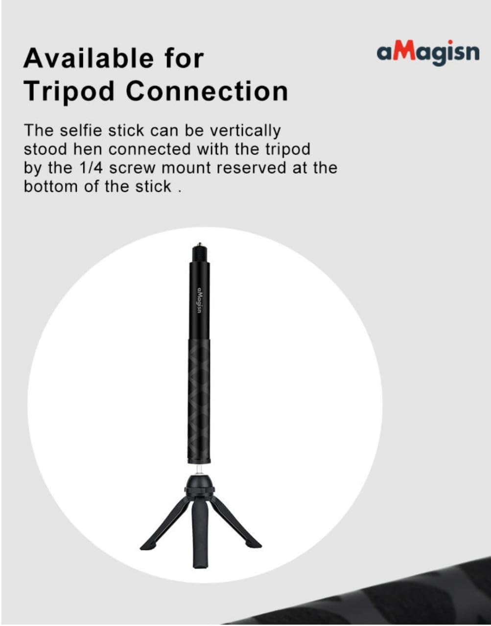 Amagisn Invisible Selfie Stick for DJI,Insta360 One X3/ X2, Gopro, SjCam, Phone Holder Action Camera Accessories