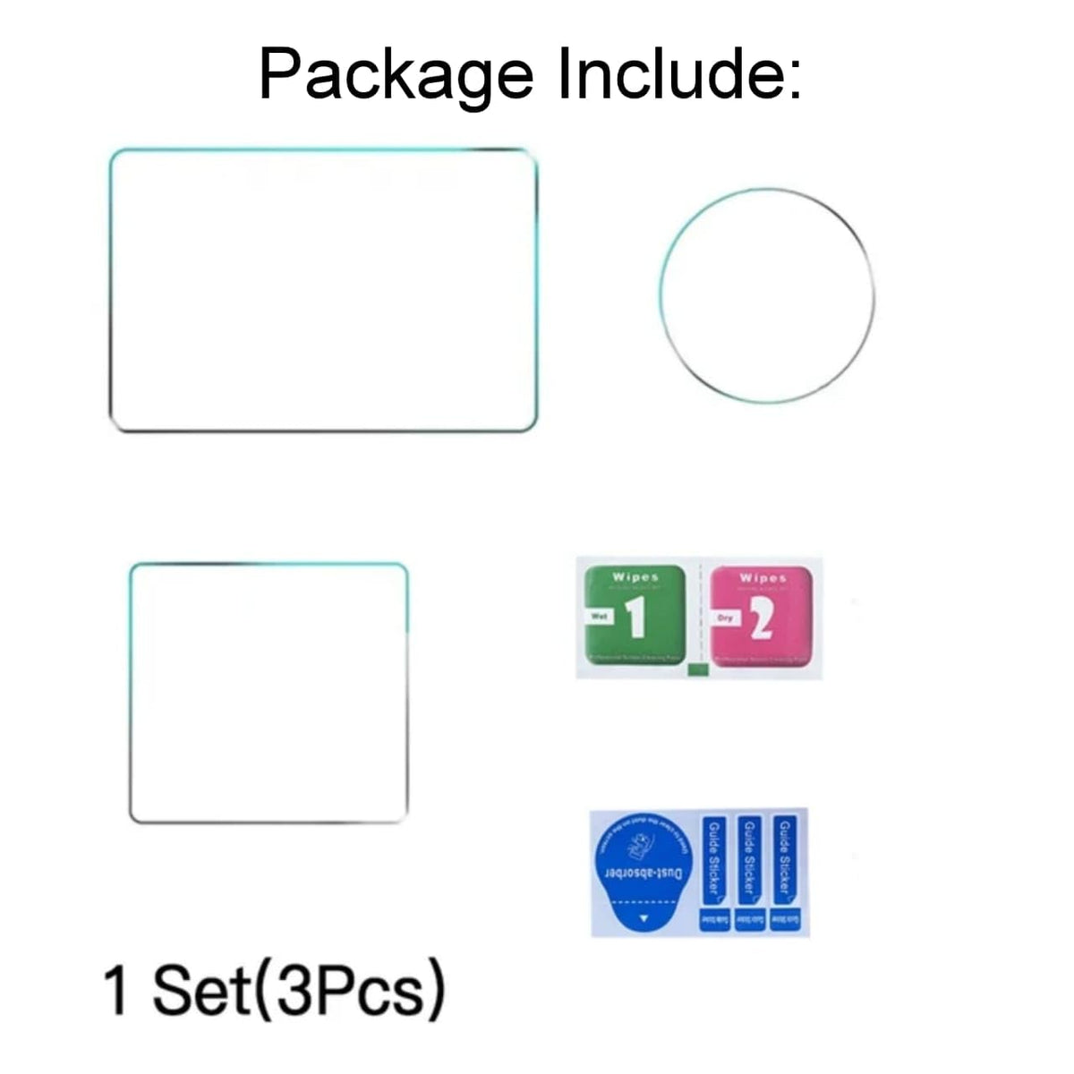 Tempered Glass Screen Protector for DJI Action 5 Pro (Set of 3) (view 2)