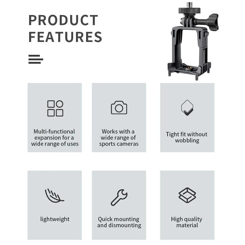 DJI AVATA 2, GoPro Hero Series, DJI Action Series, Insta360 Ace Pro 2, X5 Series Camera Mount Bracket Holder Accessories