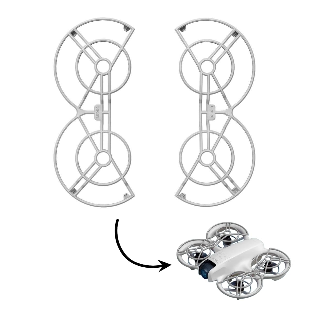 Dji Neo Propeller Guard 360 Degree Bumper Protector Accessories (Grey)