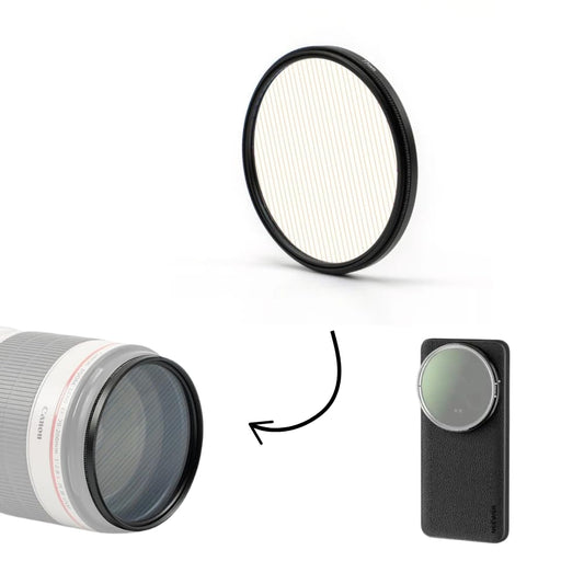 Streak Lens For oneplus12, iPhone 14/15 pro & pro max, Xiaomi 14 Mobile Cover, DSLR Camera (Golden, 58mm)