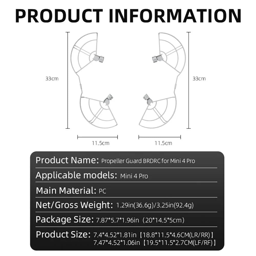 Lightweight Propeller Guards for Dji Mini 4 Pro