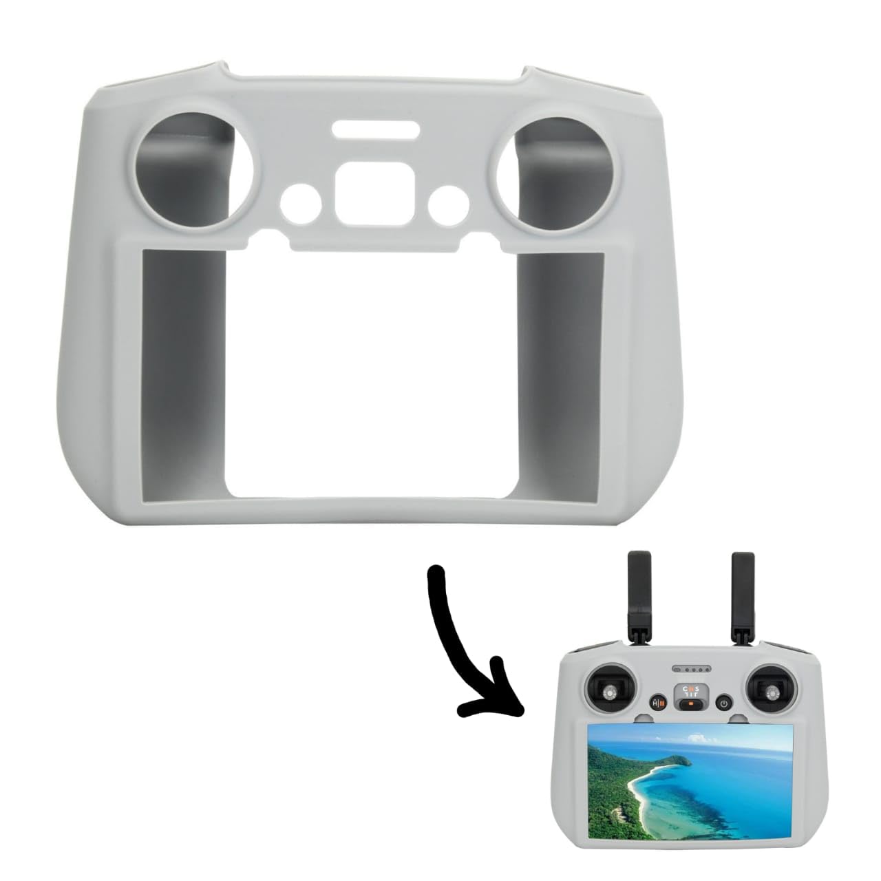 Silicone Cover For Dji Flip / Mini 4 Pro/Mavic Air 3/3S Rc 2 Remote Protection Cover