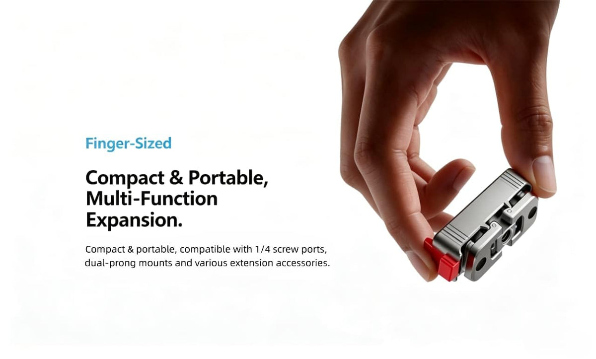 Magnetic Metal Mount For DJI Osmo Pocket 3/4/ 4P Pro Sport Camera Accessories Quick-Mount Adapter Base Expansion Bracket with 1/4 Screw Port