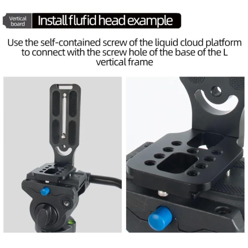 Base Mount L-Shaped Vertical & Horizontal Quick Release Plate For DJI Ronin RS 4, RS 3, RS 2, RSC Gimbal, Sony & Canon Cameras