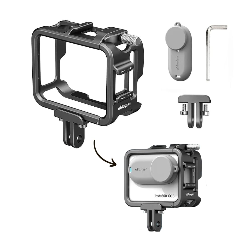 Premium Metal Frame Mount Case for insta360 Go 3 Camera