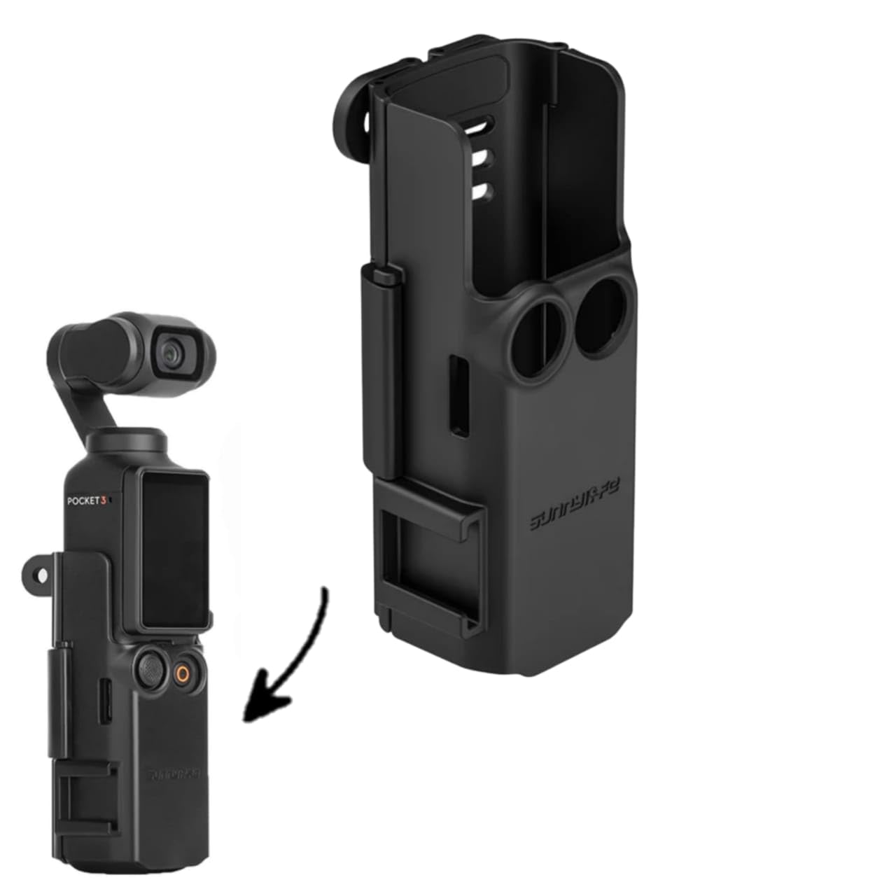 Mount Bracket for DJI Osmo Pocket 3 Camera Adapter Cover & Extension Handle Mount