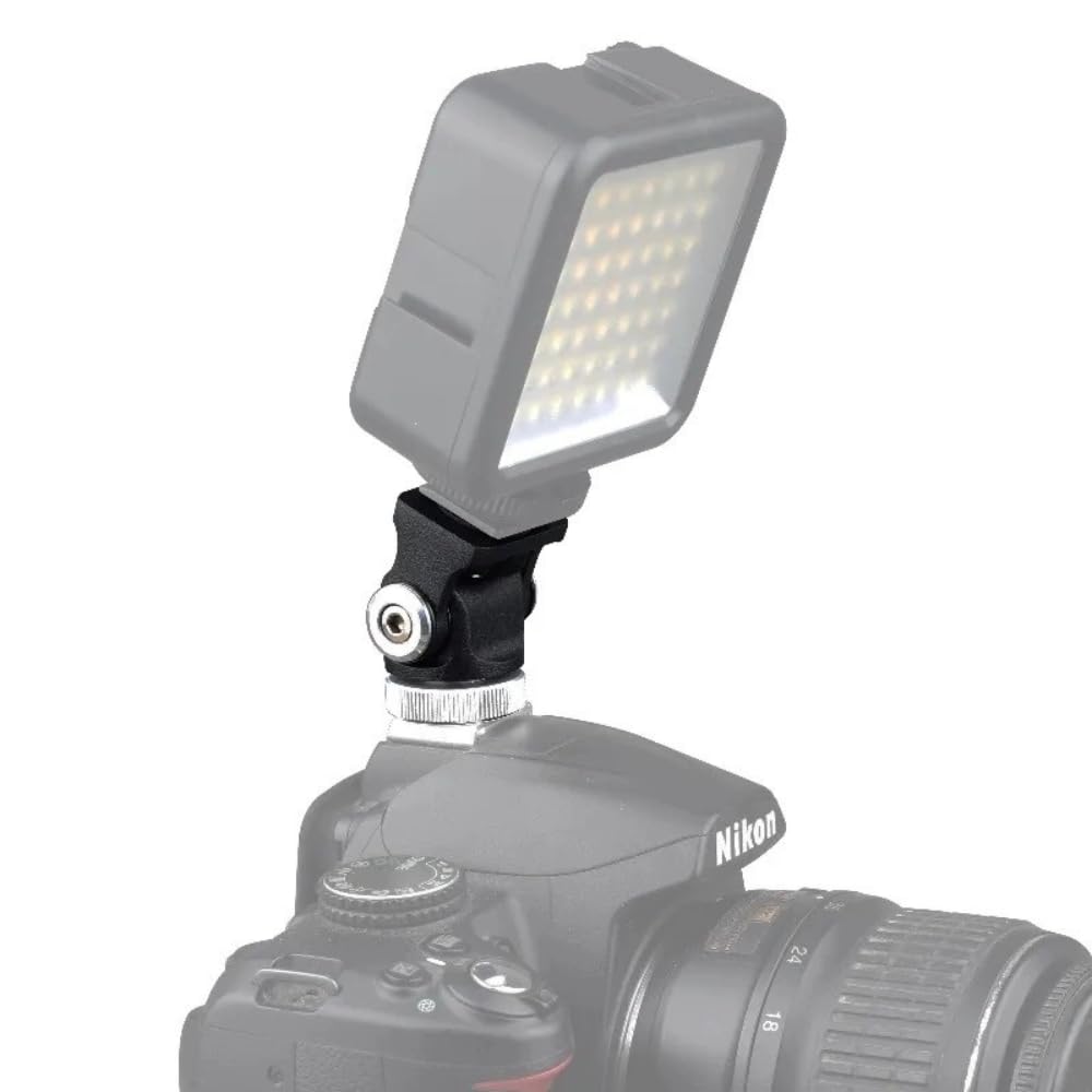 Adjustable Rotatable Mini 1/4 Screw Hot Shoe Mount for DSLR Camera, Tripod, Moniter, Mic, Flash LED Light Cold Shoe Adapter