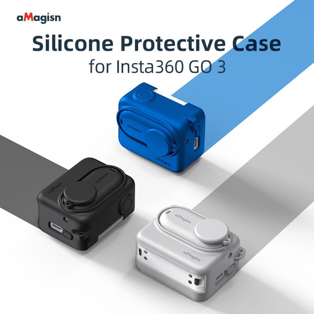 Silicone Protective Cover with Lanyard for Insta360 Go 3 Dust Proof and Sctrach Proof Case Accessories