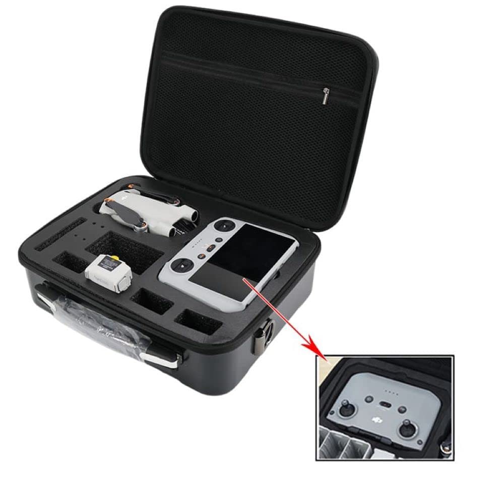 DJI Mini 3 /3 Pro & Accessories Protective Travel Bag (Hard Case with Shoulder Strap(Black))
