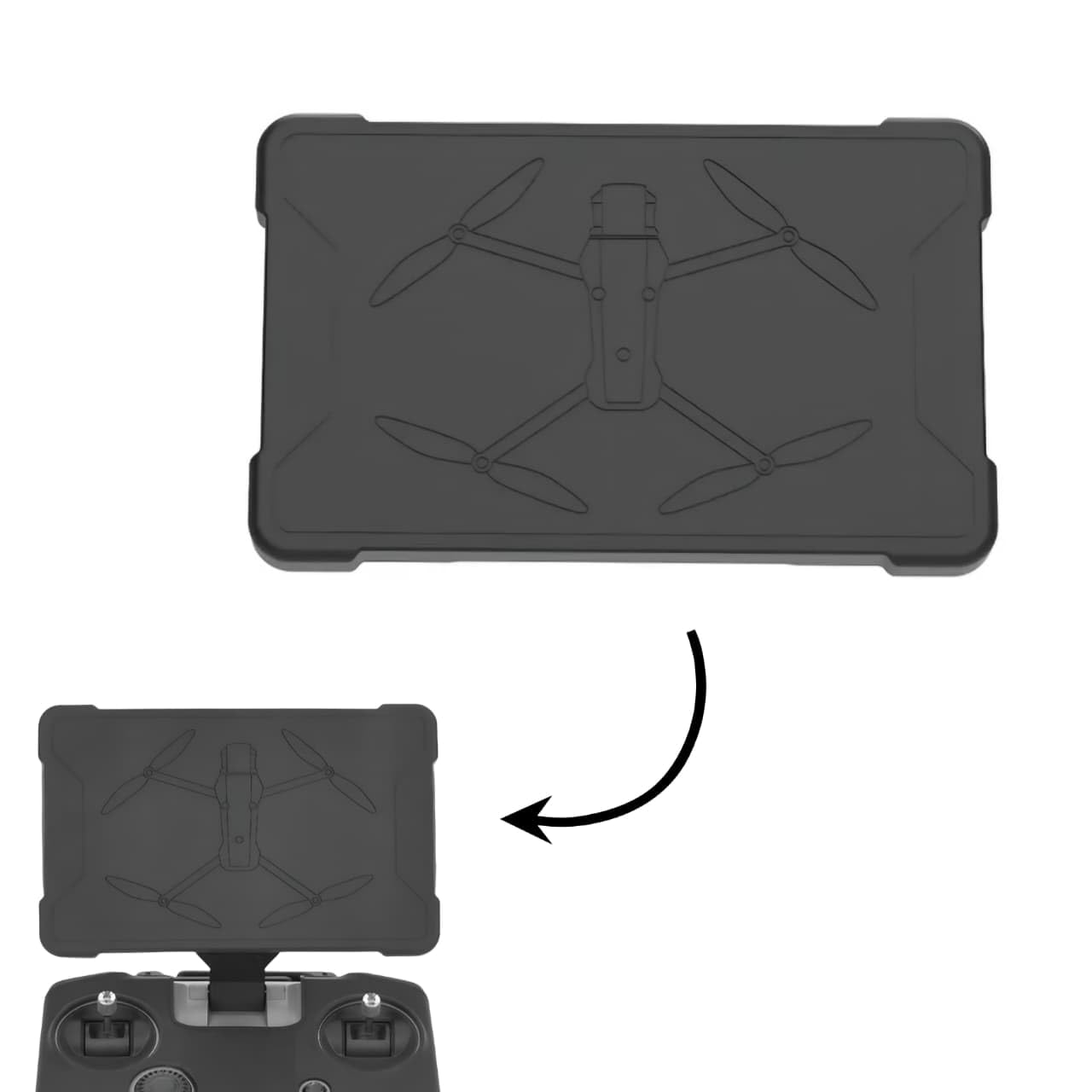 GetZget® Silicone Cover For DJI Mavic 4 pro Rc pro 2 Remote Controller Screen Protector (Black)