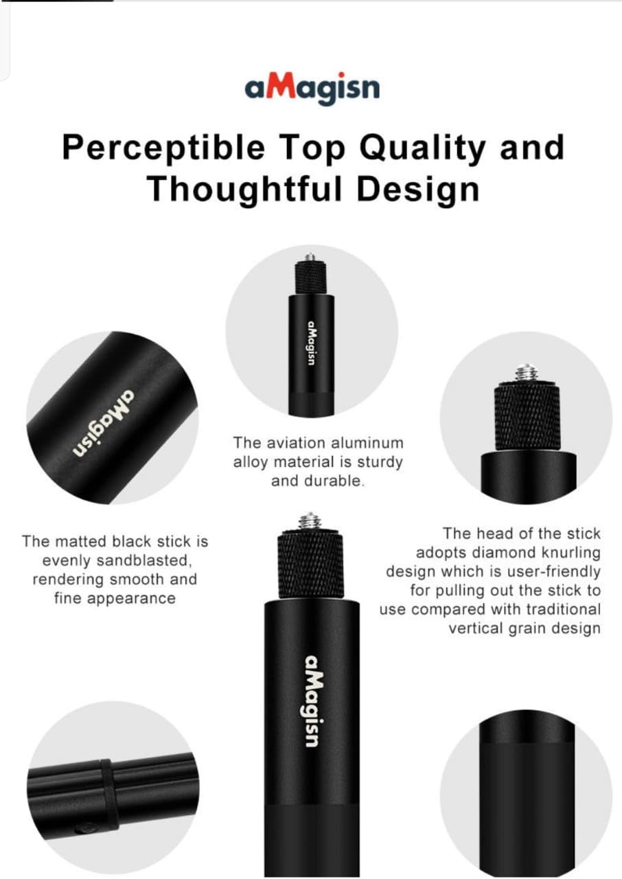 Amagisn Invisible Selfie Stick for DJI,Insta360 One X3/ X2, Gopro, SjCam