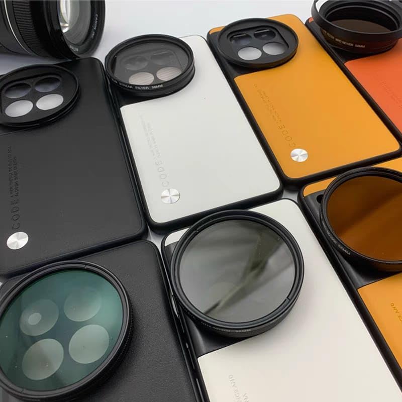 Phone Case For Xiaomi 14 CIVI for 58mm Lens ND Filter Attachable Metal Slot Mobile Cover (Green)