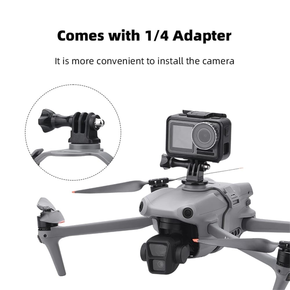 Action Camera Holder Mount for DJI Air 3 / 3S with 1/4 Adapter (view 8)