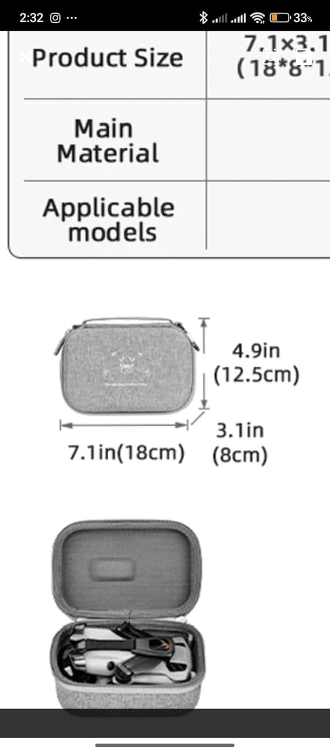 Compact Air Travel Carrying Case for DJI Mini 5 Pro Drone Body (view 4)