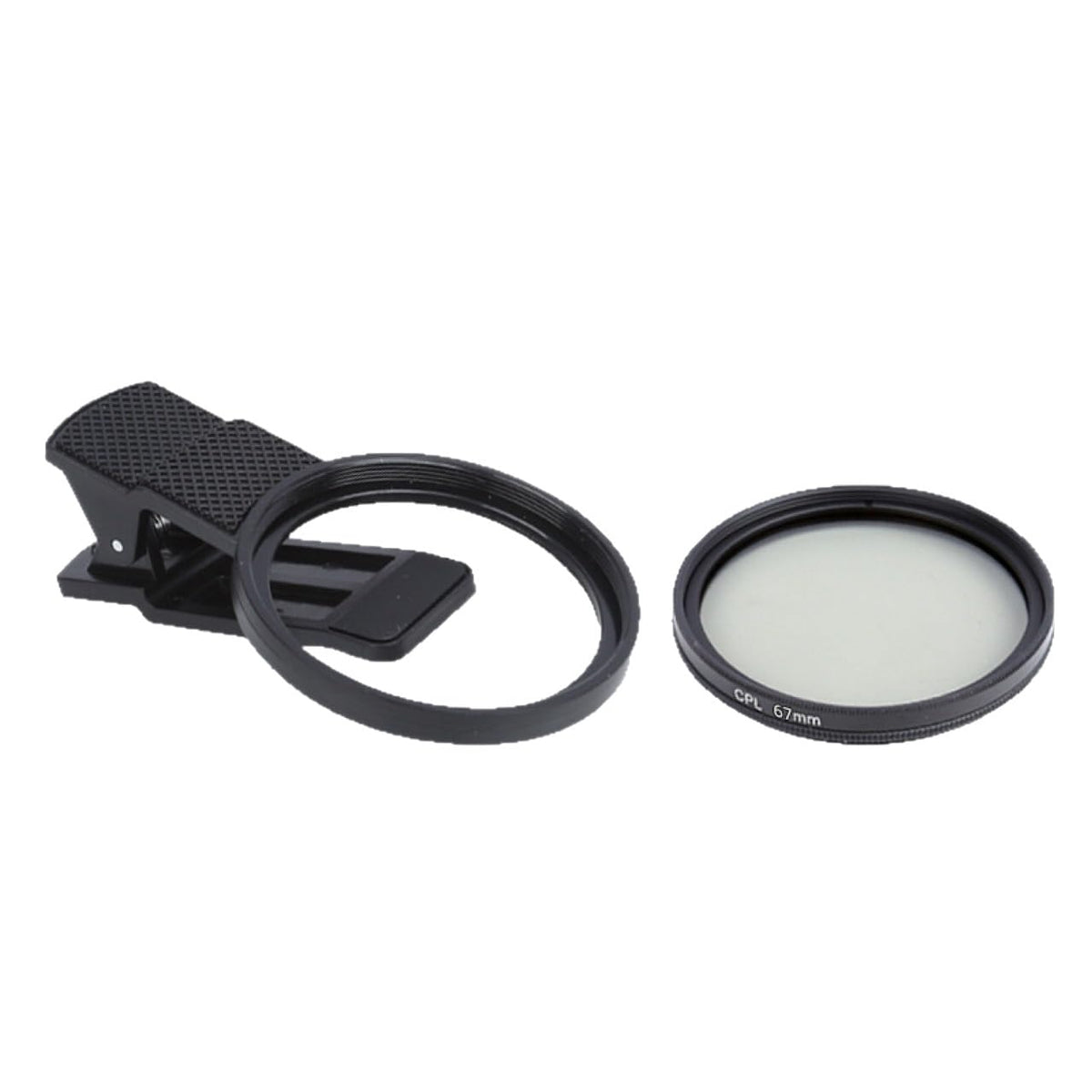 67mm Universal Phone Lens Clip with Adapter Ring for ND, UV, CPL Filters (view 6)