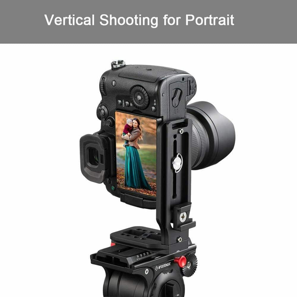 Base Mount L-Shaped Vertical & Horizontal Quick Release Plate For DJI Ronin RS 4, RS 3, RS 2, RSC Gimbal, Sony & Canon Cameras