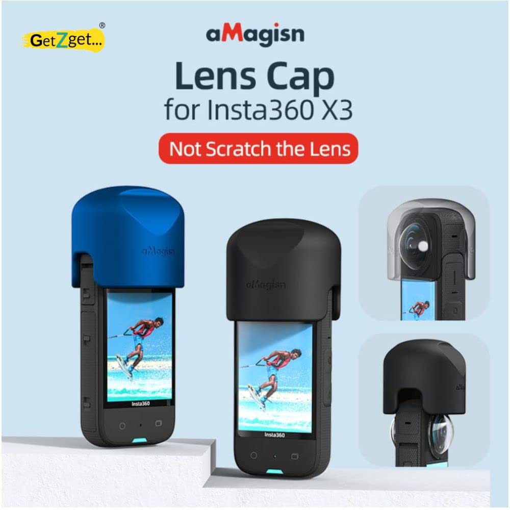 Amagisn Lens Cover Cap for Insta360 One X3 (Blue) (view 7)