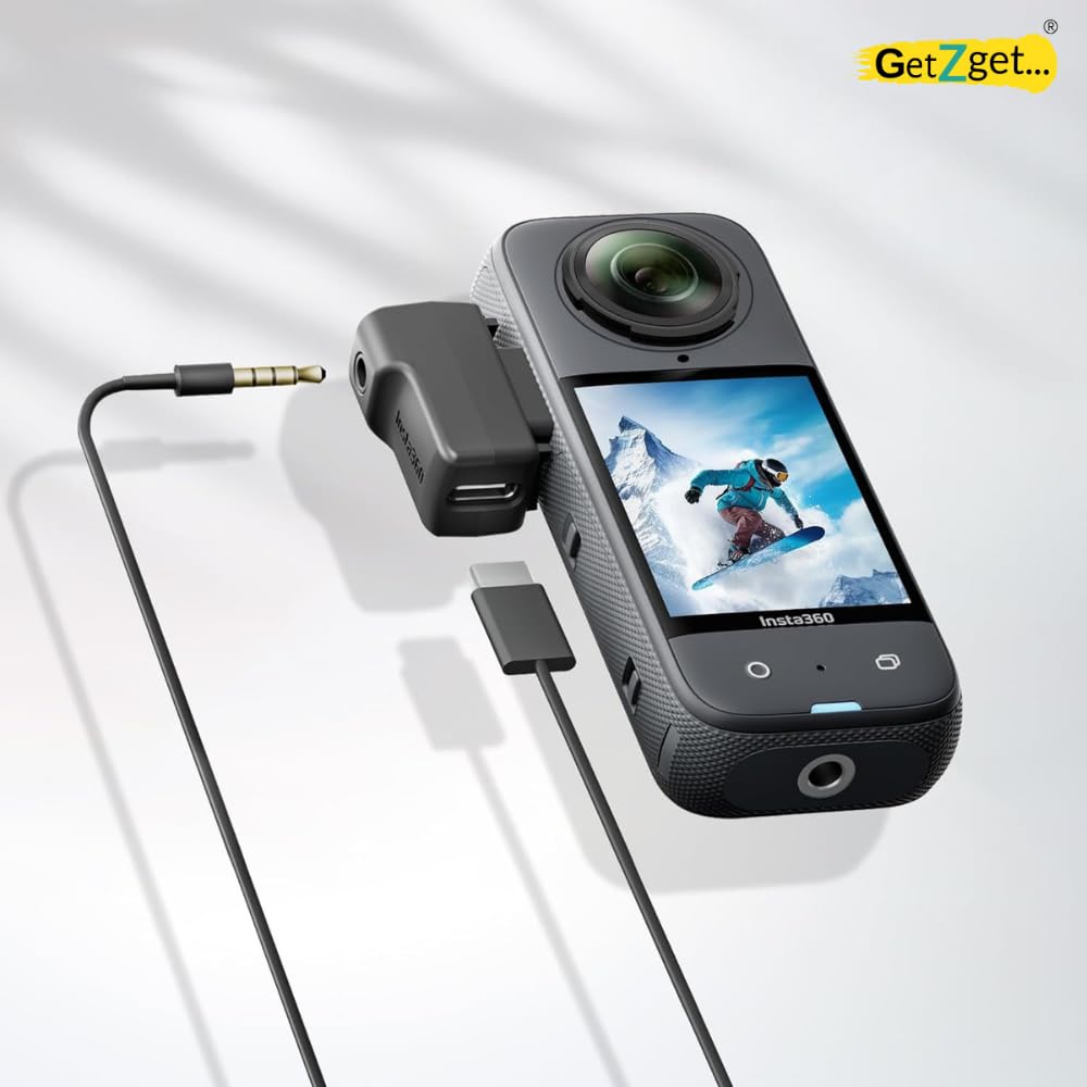 Mic Adapter for Insta360 One X4 External Microphones Type-C