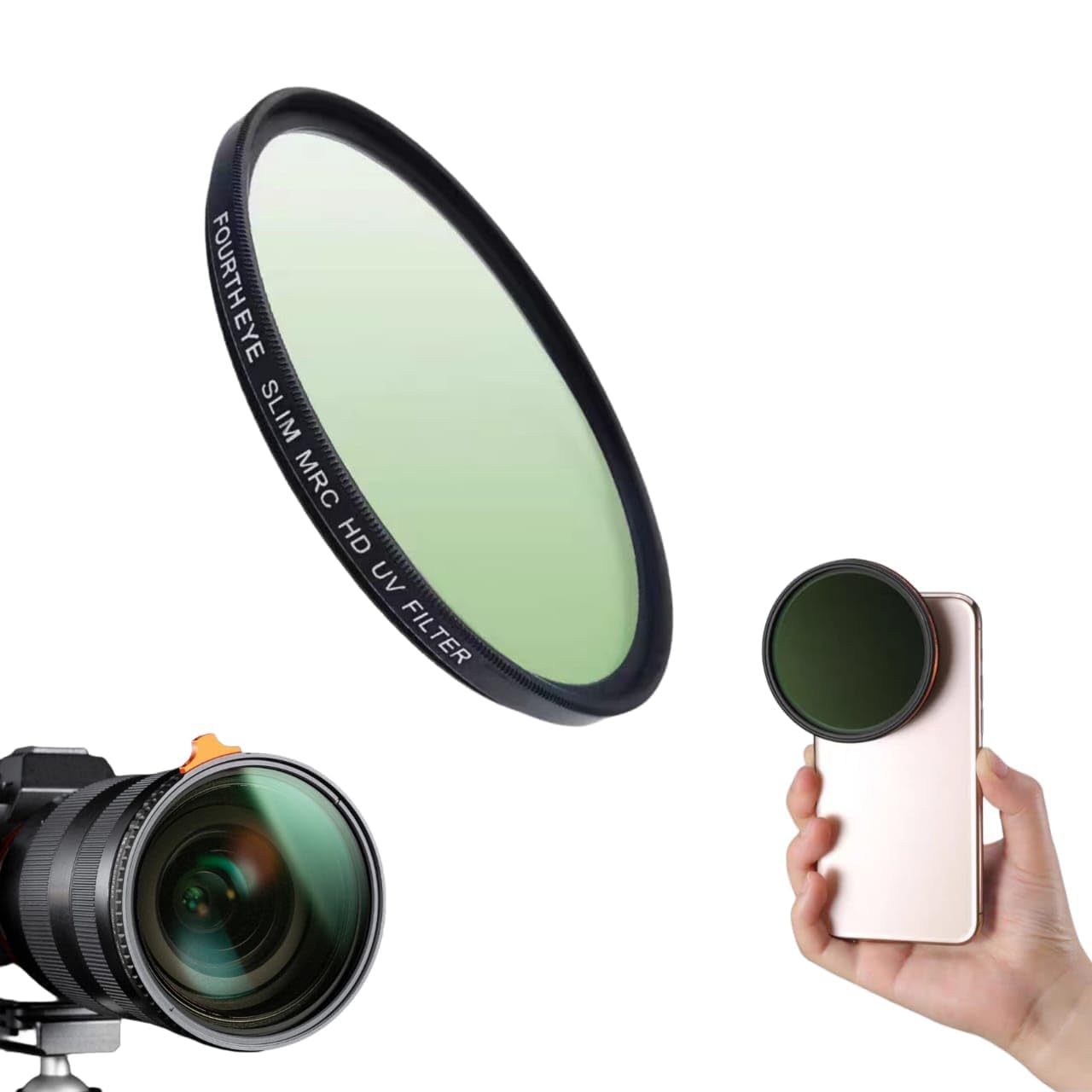 52mm UV Nd Filters Lens For iPhone 13/14/ 15 & Plus Mobile Cover, DSLR Camera