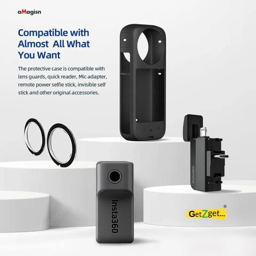 Amagisn Lens Cap and Silicone Body Cover Combo for Insta360 One X3 (view 8)