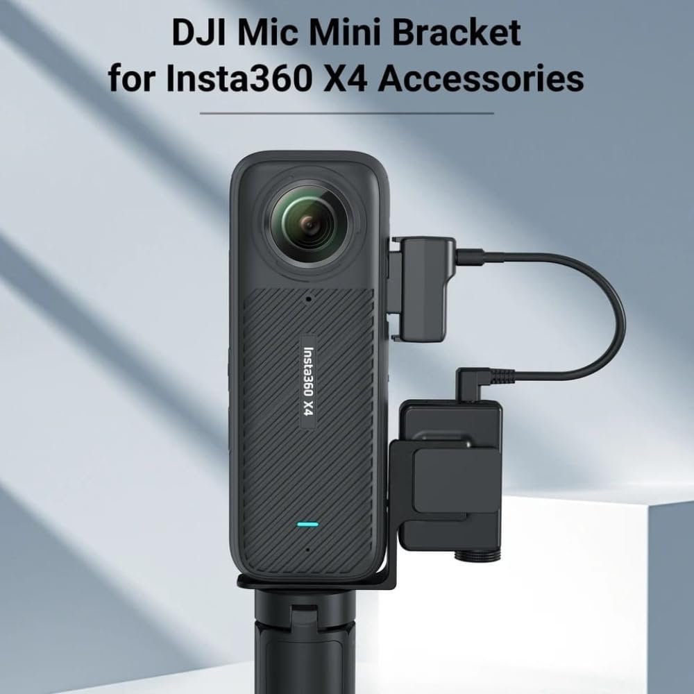 GetZget Mic Mount For Insta 360 One X5/ X4 / X3, DJI Mic Mini RX Receiver Audio Cold Shoe Mounting Clip Accessories
