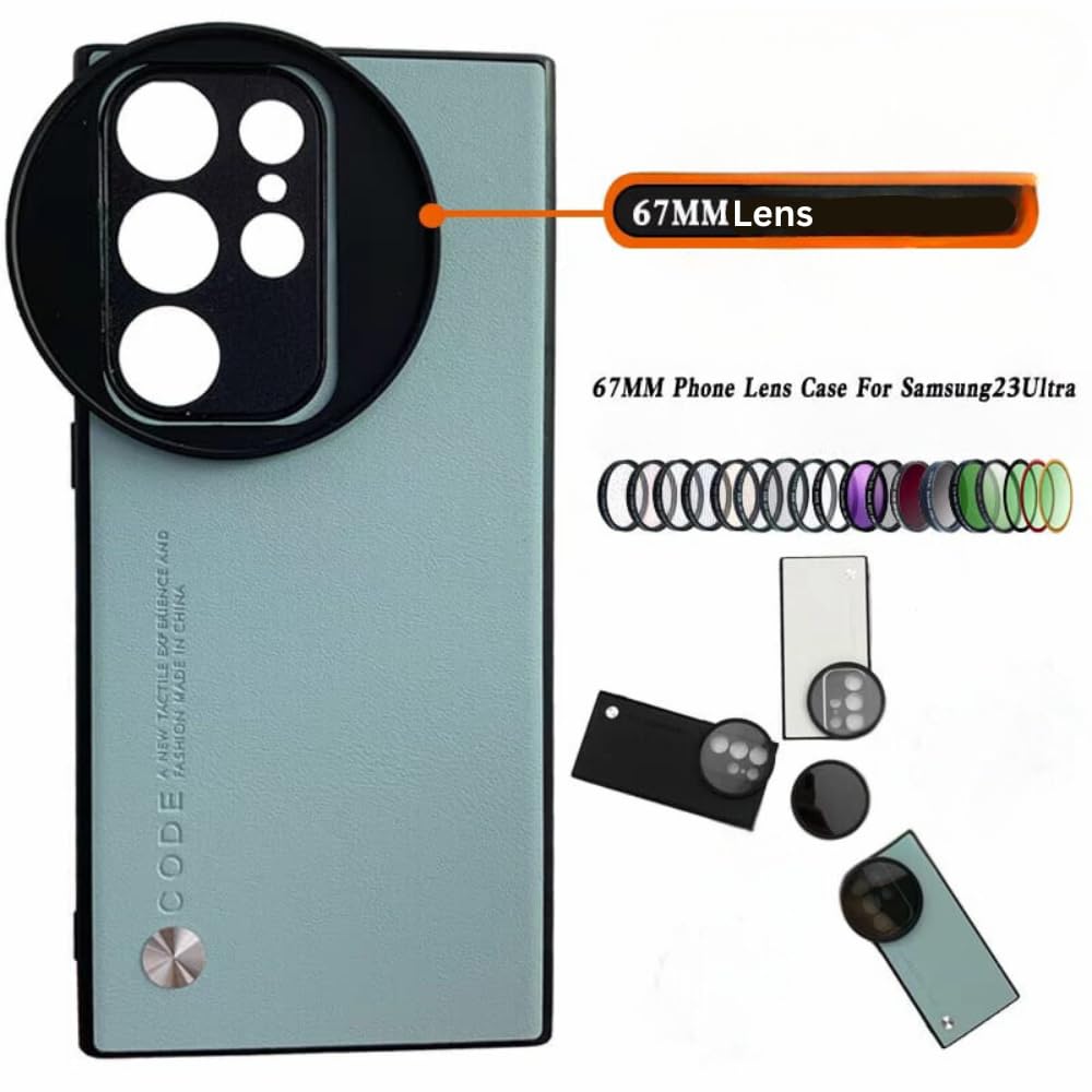 67mm Filter Phone Case for Samsung Galaxy S23 Ultra (Green) (view 2)